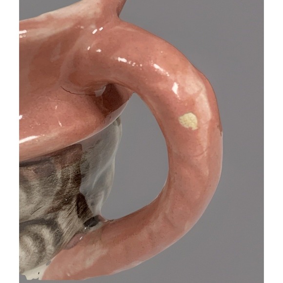 Toby Novelty Ceramic Pitcher + Mug Set Character Face Soldier Quirky 2 Pcs VTG - Picture 12 of 12